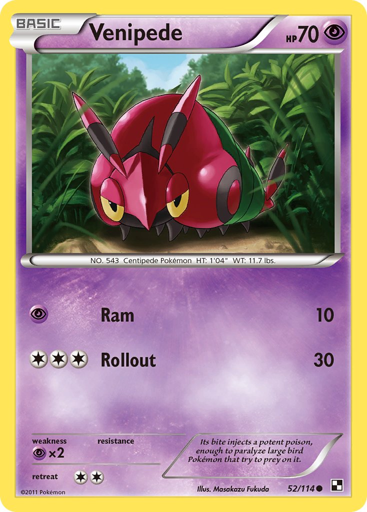 Venipede Pokémon card