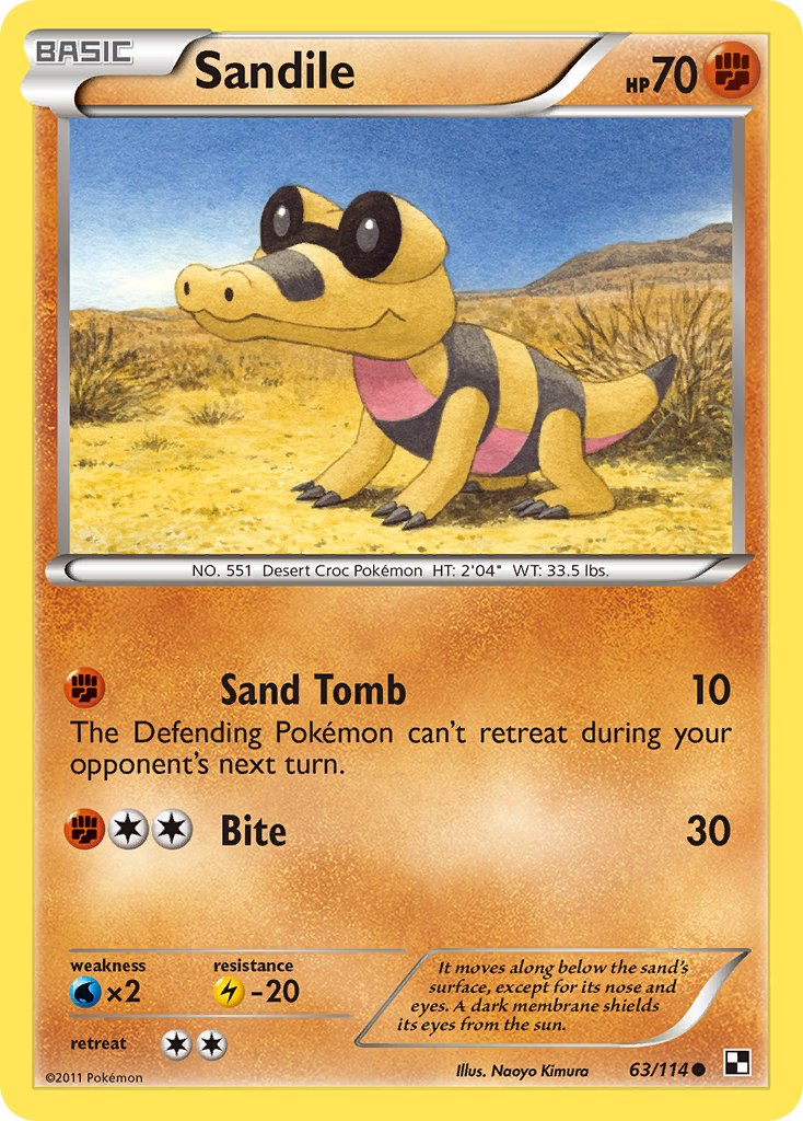 Sandile Pokémon card