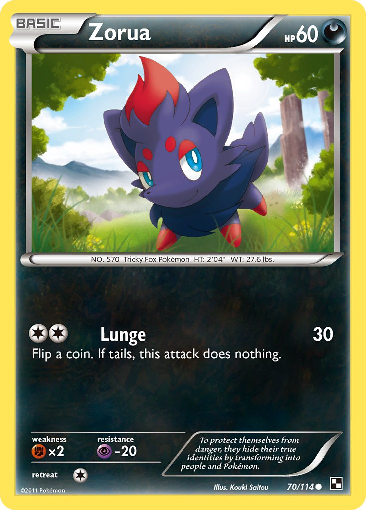 Zorua Pokémon card