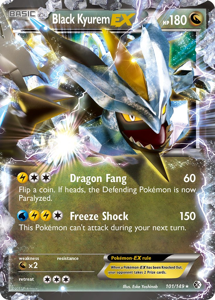 Black Kyurem EX Pokémon card