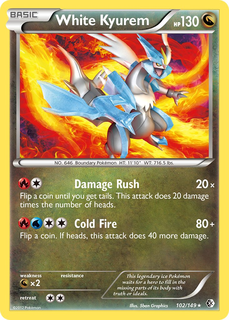White Kyurem Pokémon card