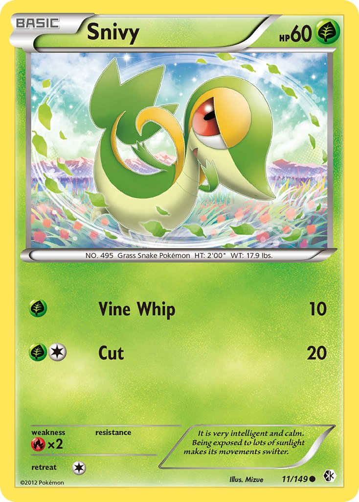Snivy Pokémon card