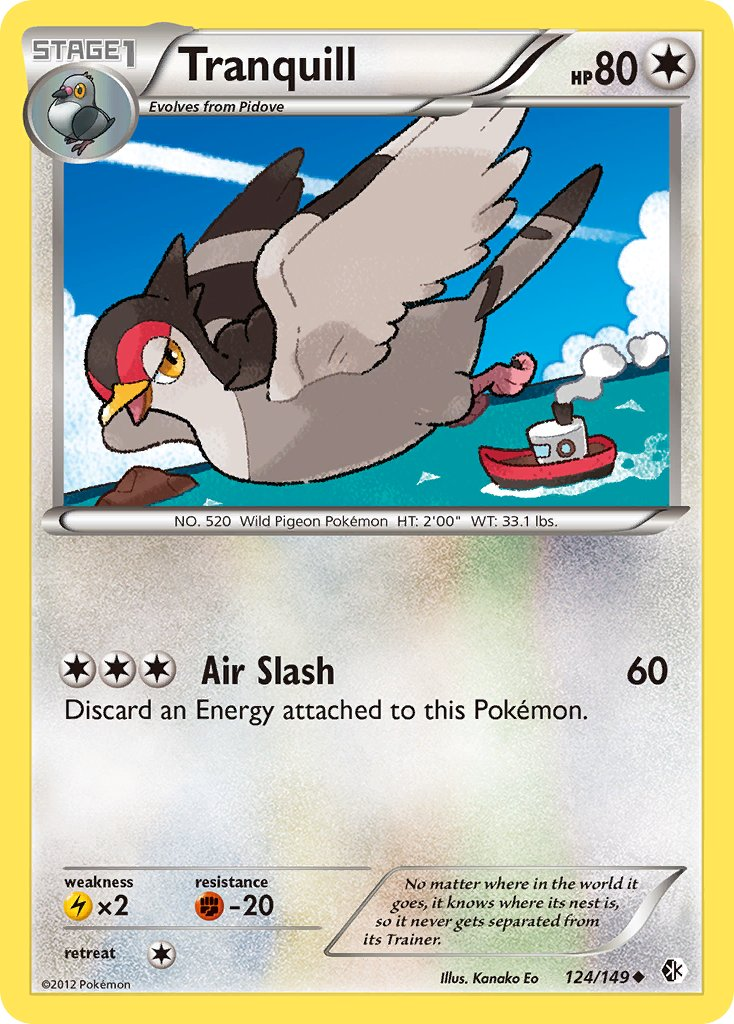 Tranquill Pokémon card
