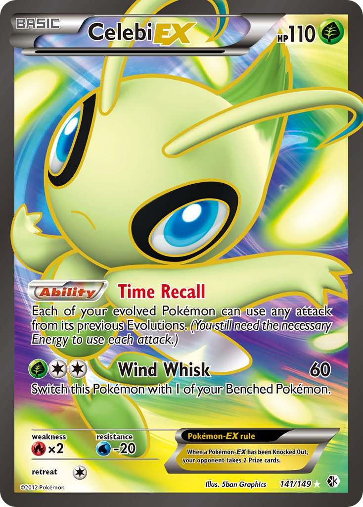 Celebi EX Pokémon card