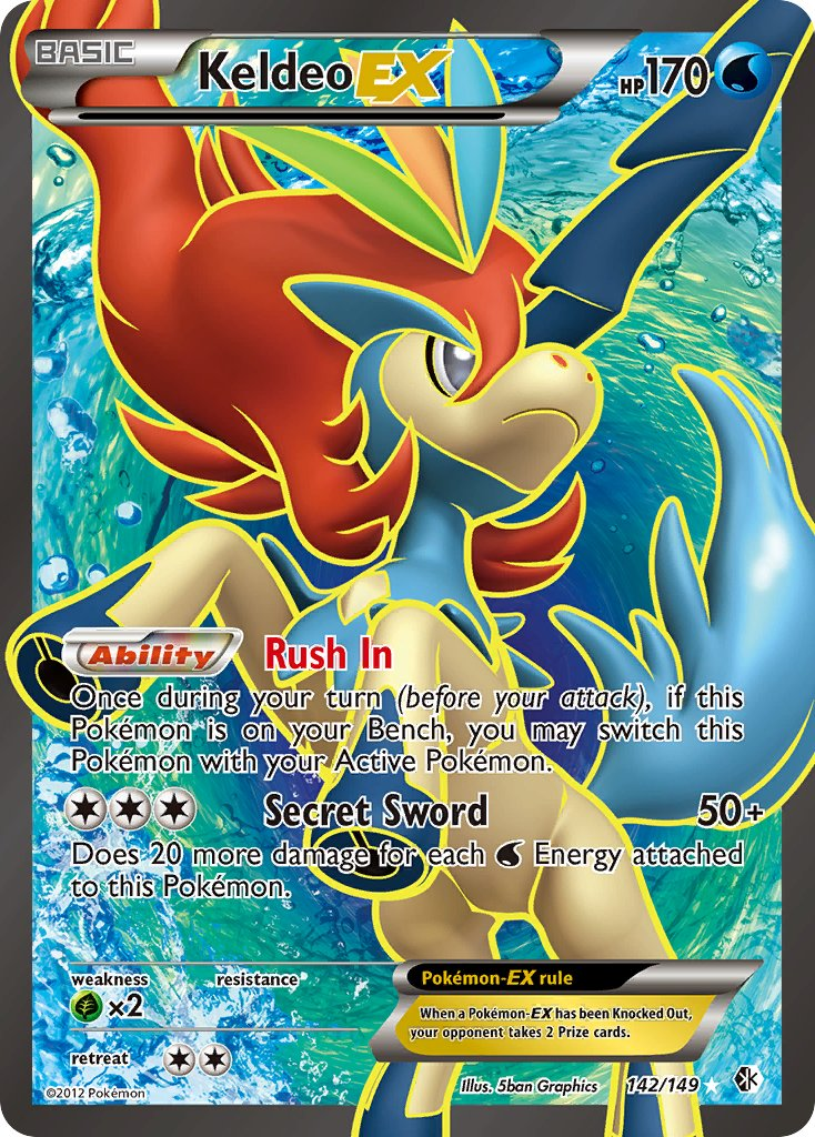 Keldeo EX Pokémon card
