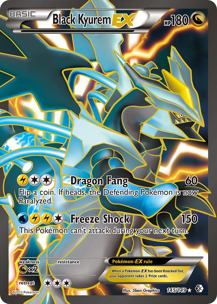 Black Kyurem EX Pokémon card