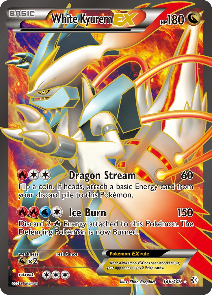 White Kyurem EX Pokémon card