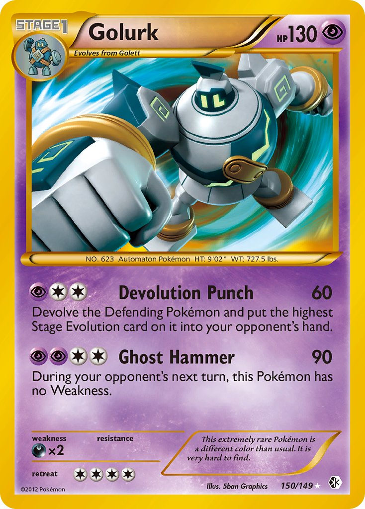 Golurk Pokémon card