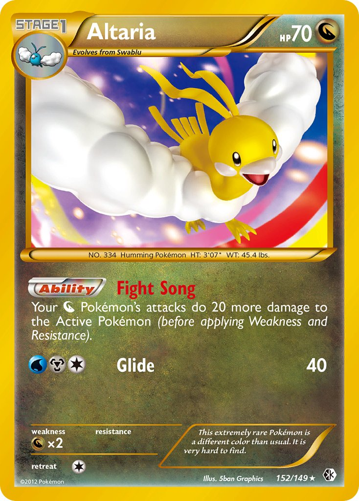 Altaria Pokémon card