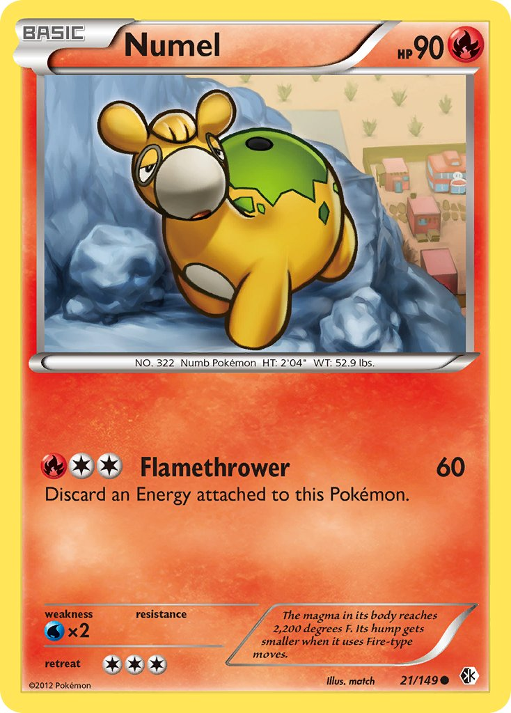 Numel Pokémon card