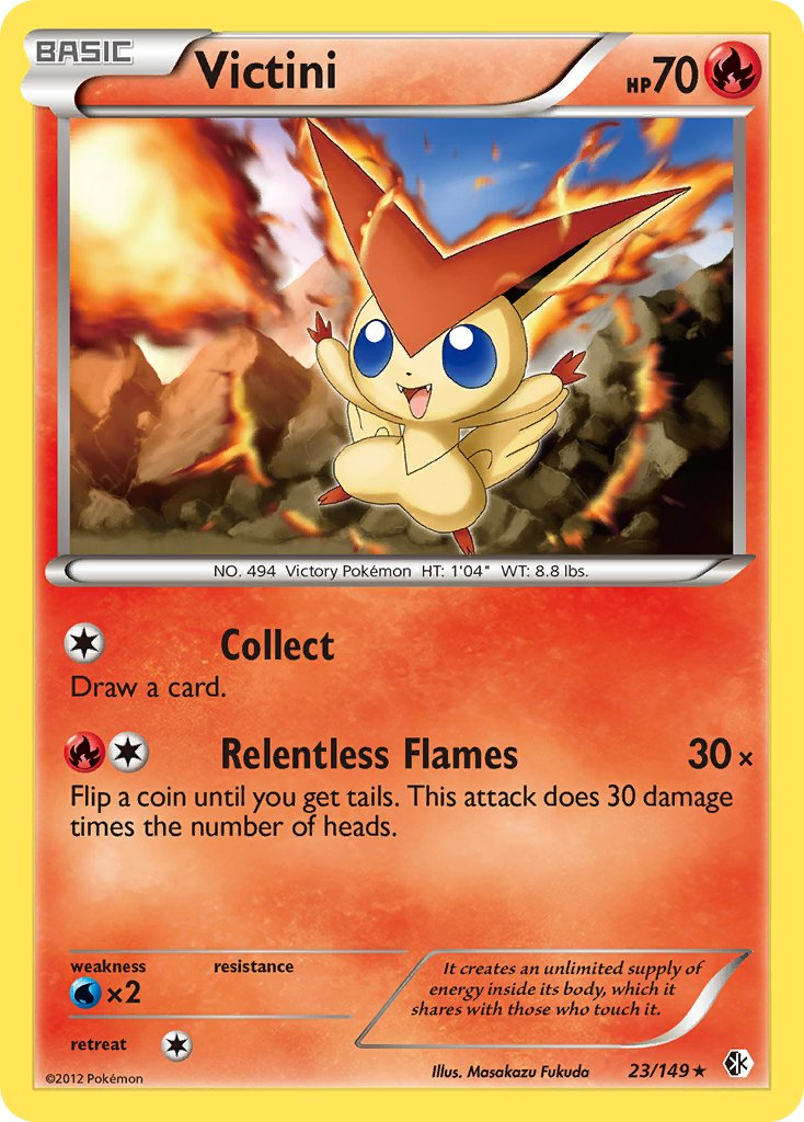 Victini Pokémon card