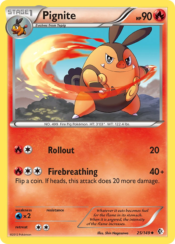 Pignite Pokémon card