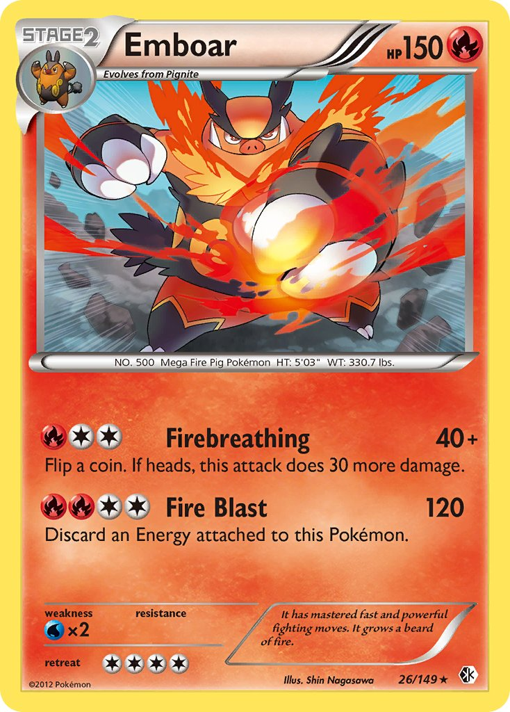 Emboar Pokémon card