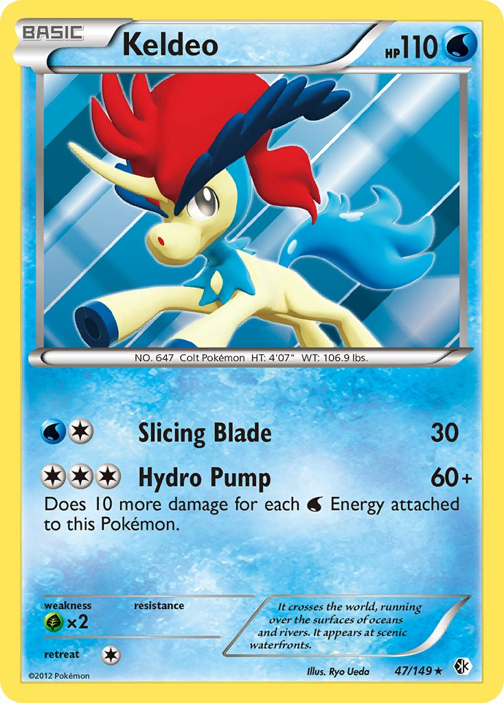 Keldeo Pokémon card