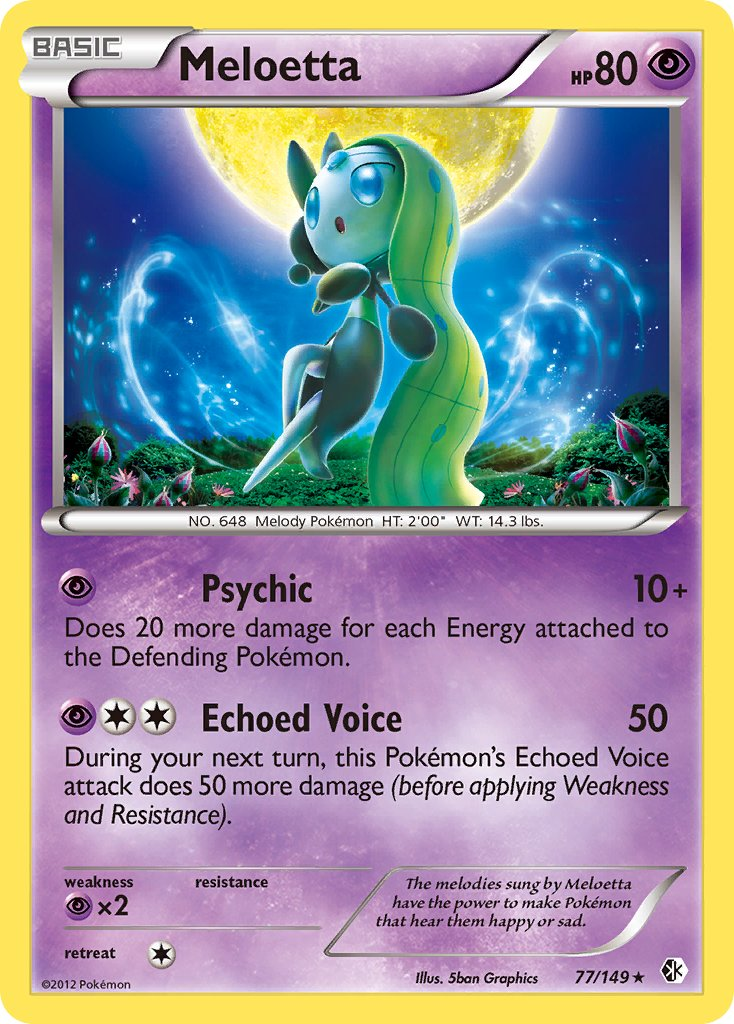 Meloetta Pokémon card