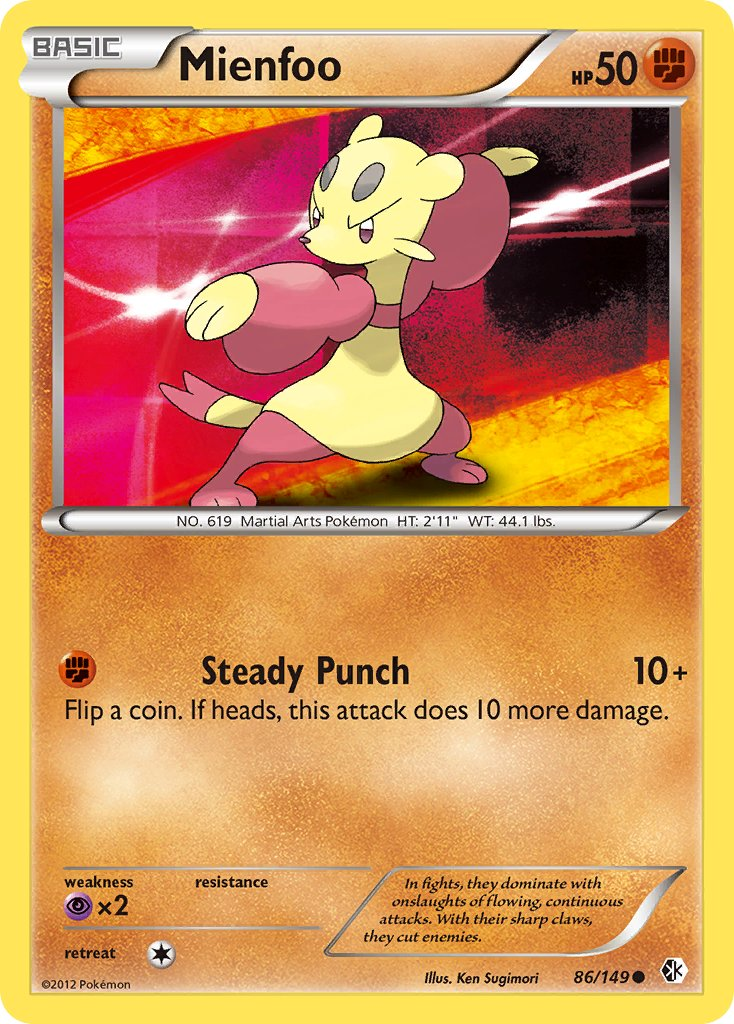 Mienfoo Pokémon card