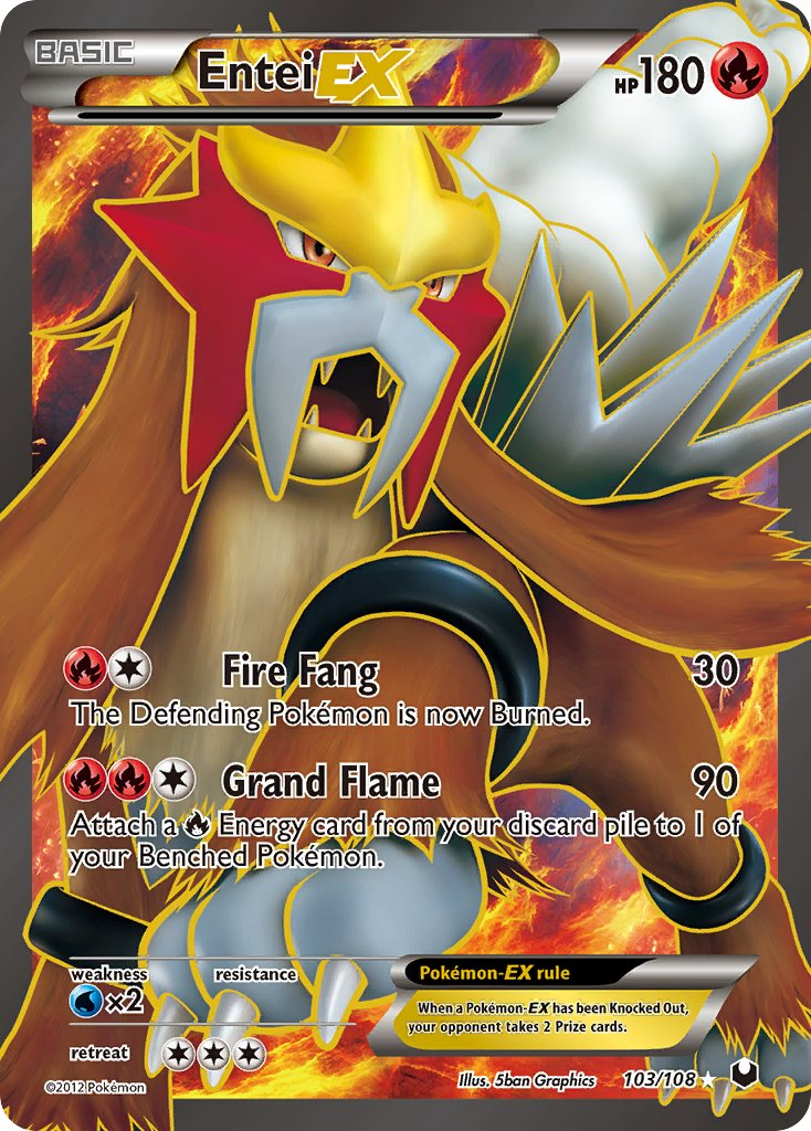 Entei EX Pokémon card