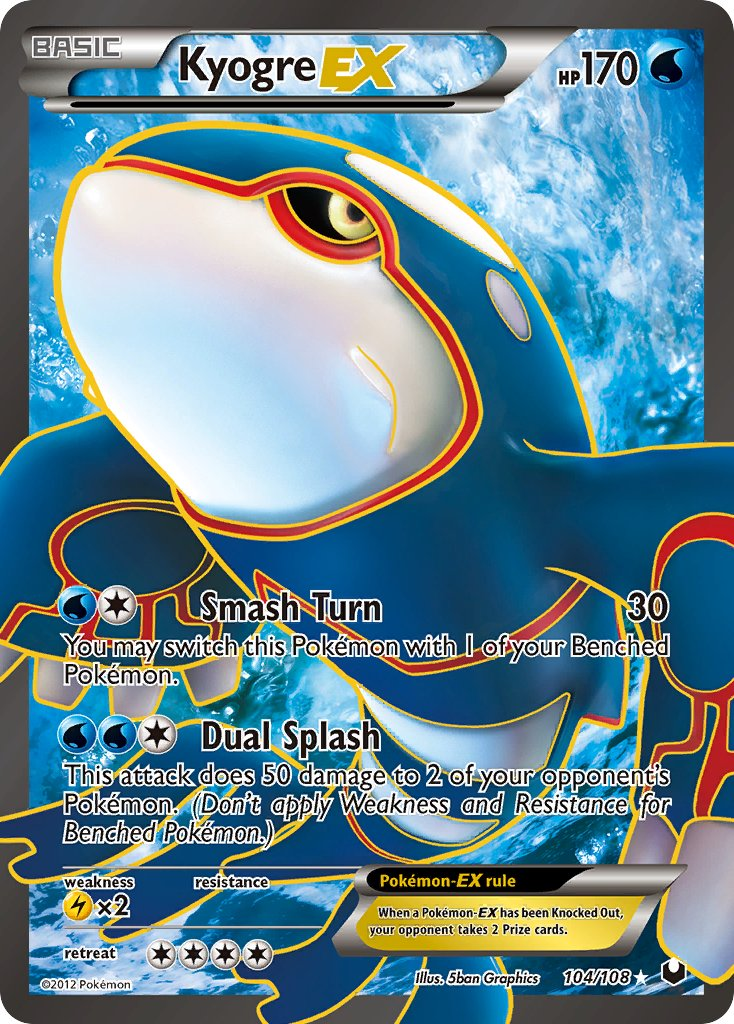 Kyogre EX Pokémon card