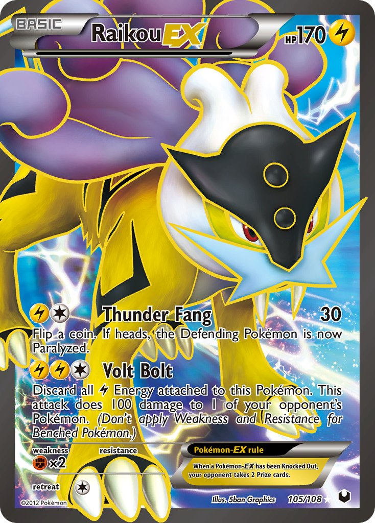 Raikou EX Pokémon card