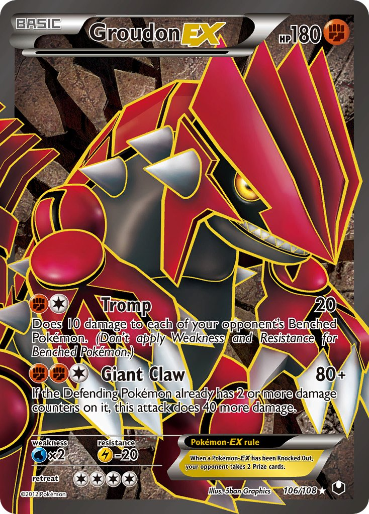 Groudon EX Pokémon card