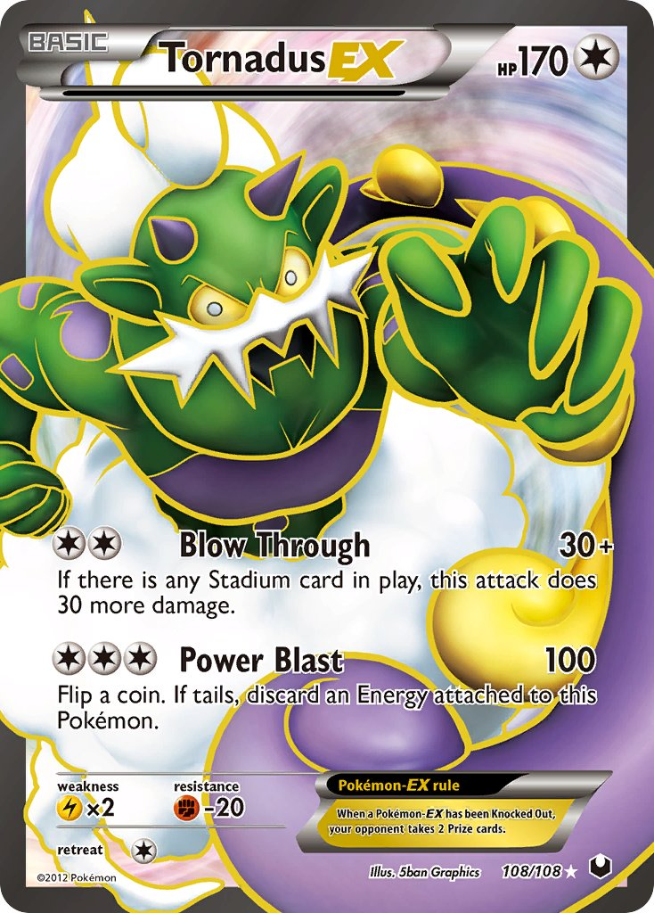Tornadus EX Pokémon card
