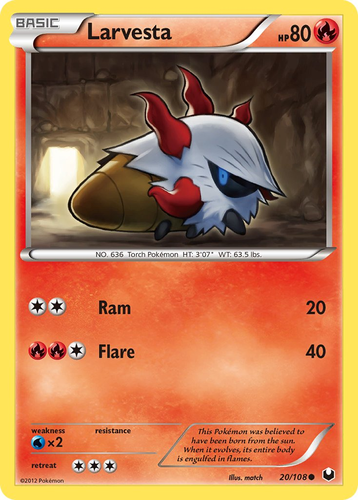 Larvesta Pokémon card