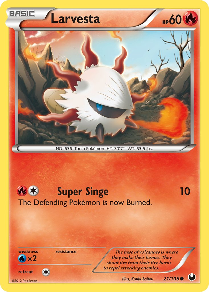Larvesta Pokémon card