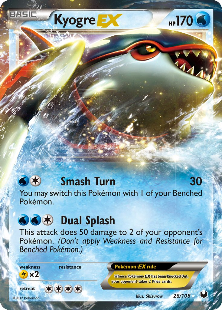 Kyogre EX Pokémon card