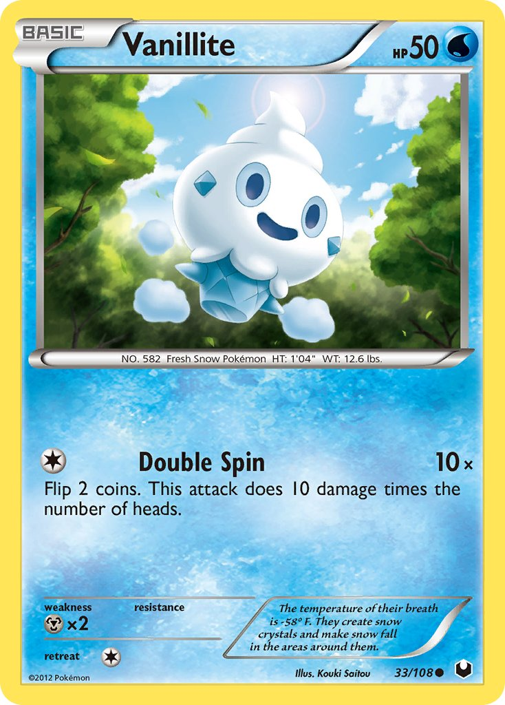 Vanillite Pokémon card