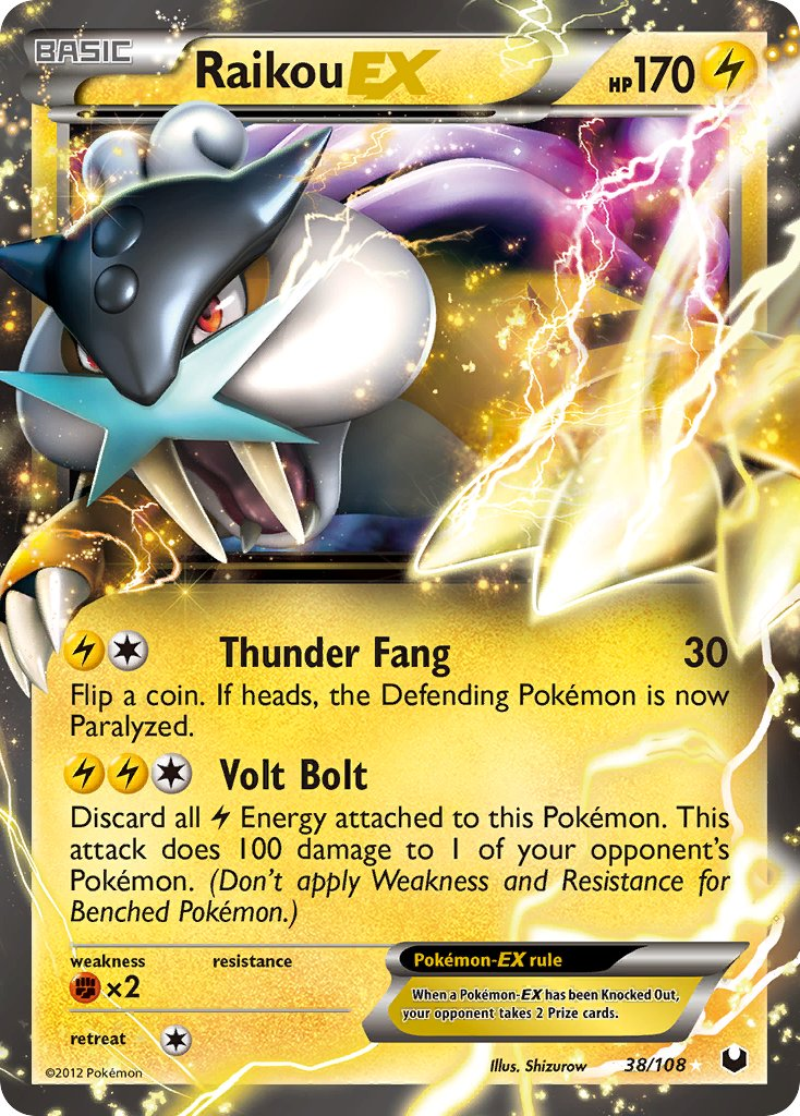 Raikou EX Pokémon card