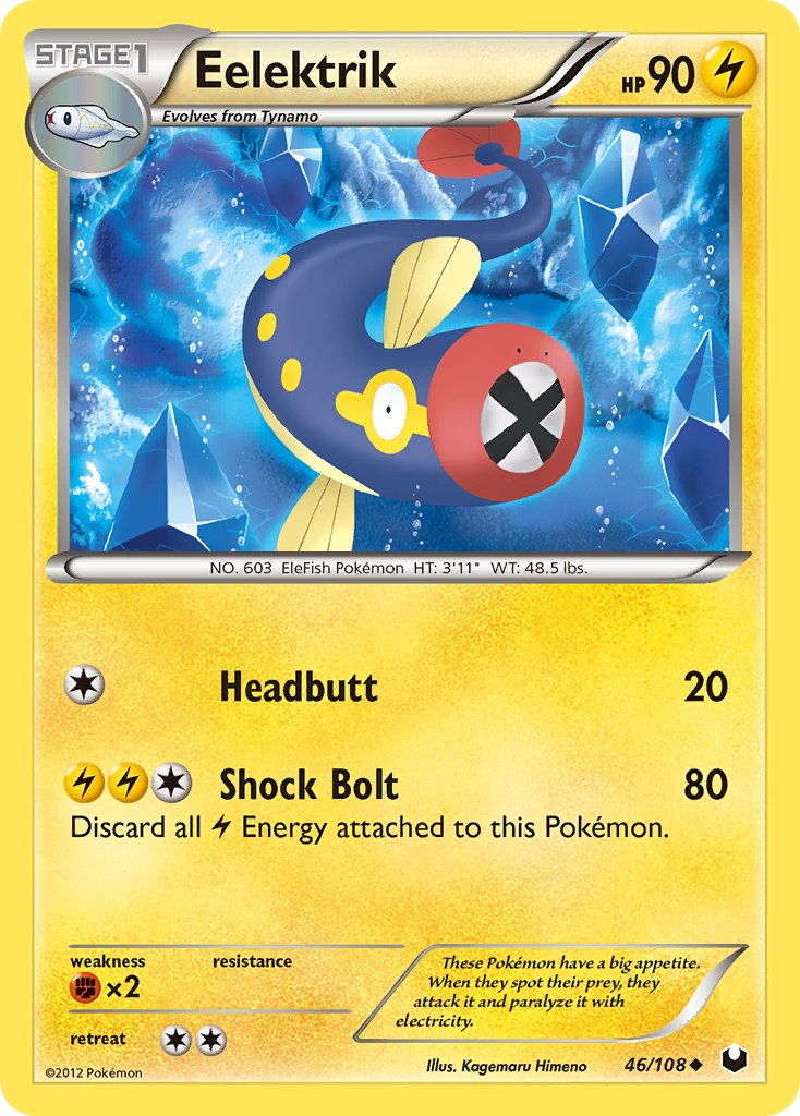 Eelektrik Pokémon card