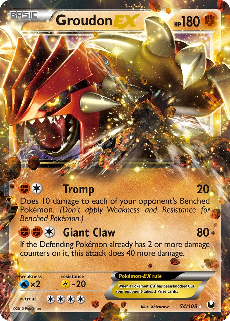 Groudon EX Pokémon card