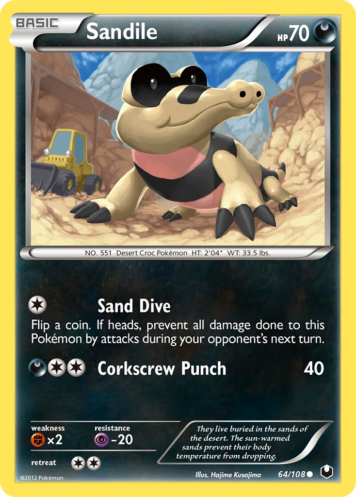 Sandile Pokémon card