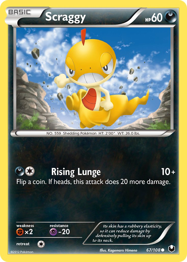 Scraggy Pokémon card