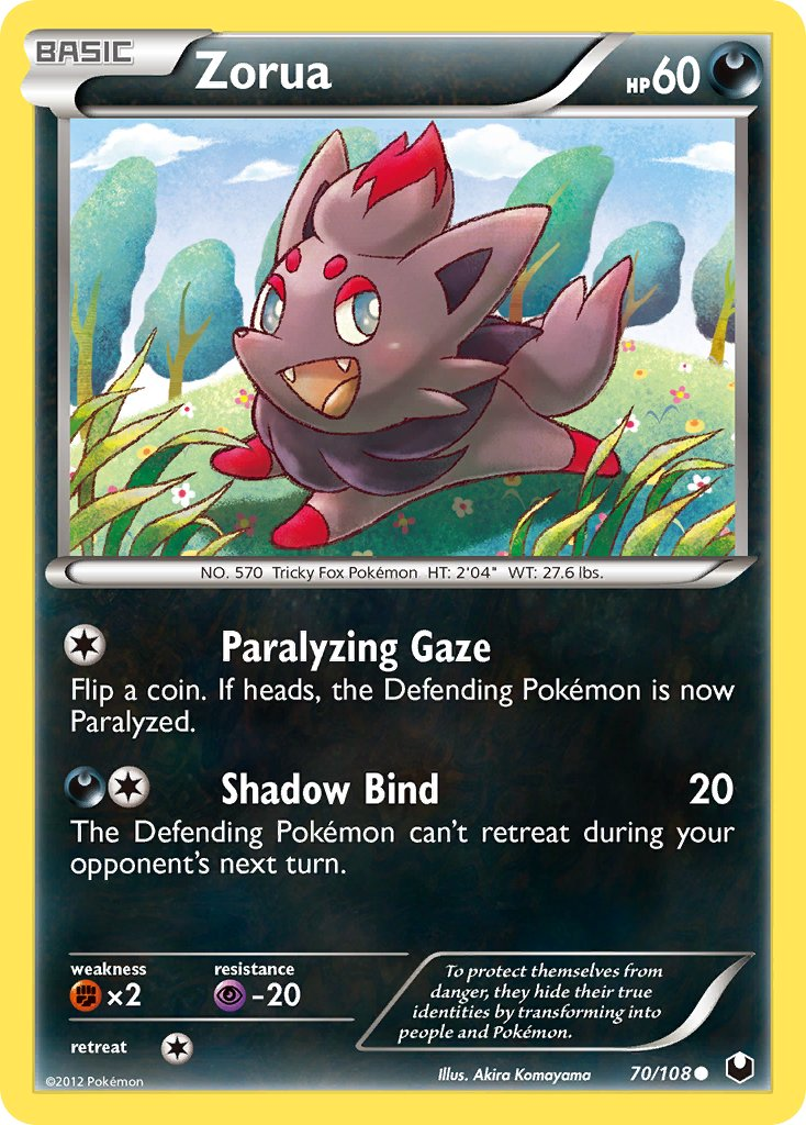 Zorua Pokémon card