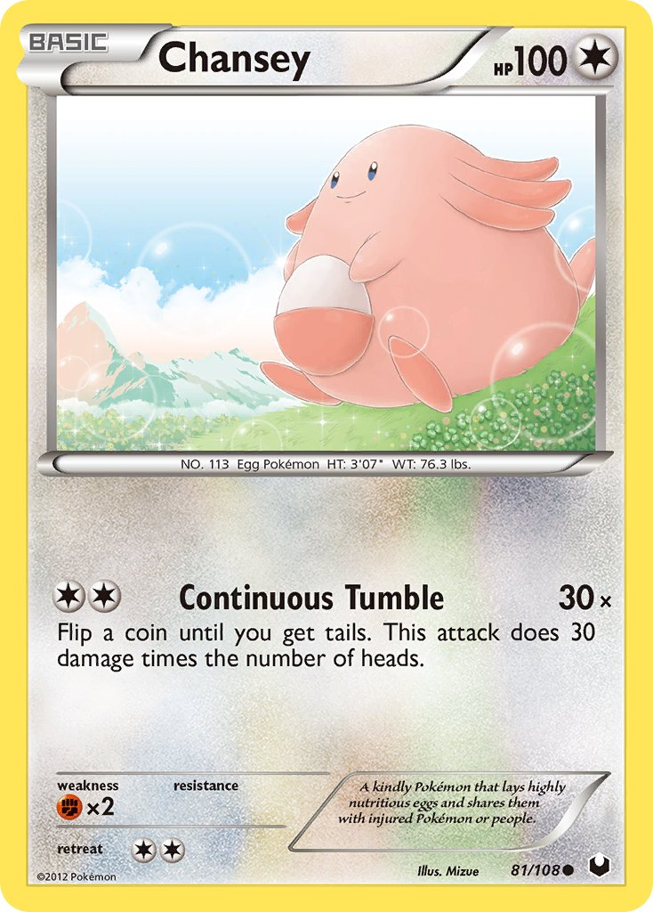 Chansey Pokémon card
