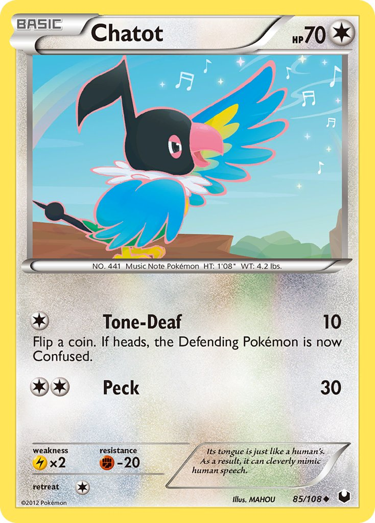 Chatot Pokémon card