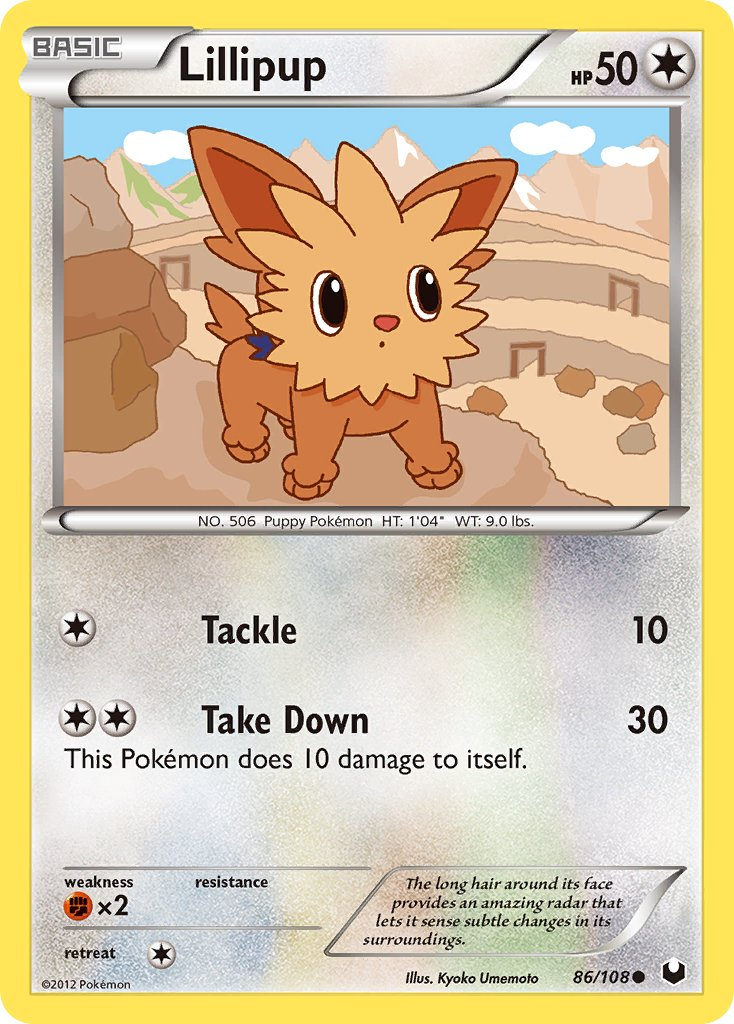 Lillipup Pokémon card