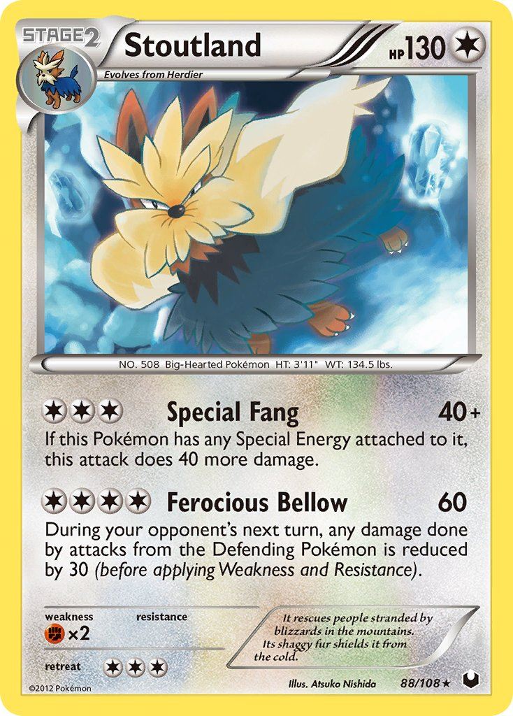 Stoutland Pokémon card