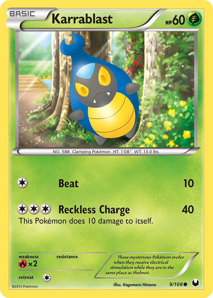 Karrablast Pokémon card
