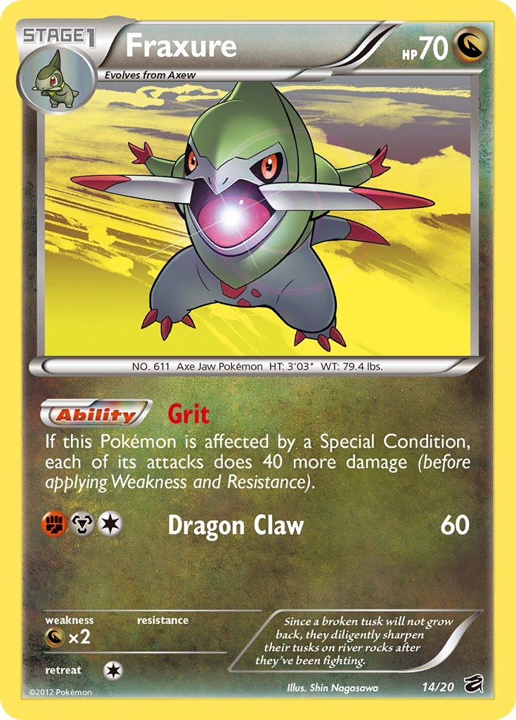 Fraxure Pokémon card