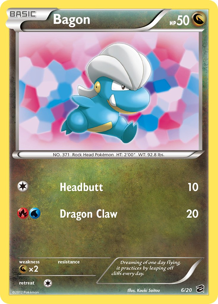 Bagon Pokémon card