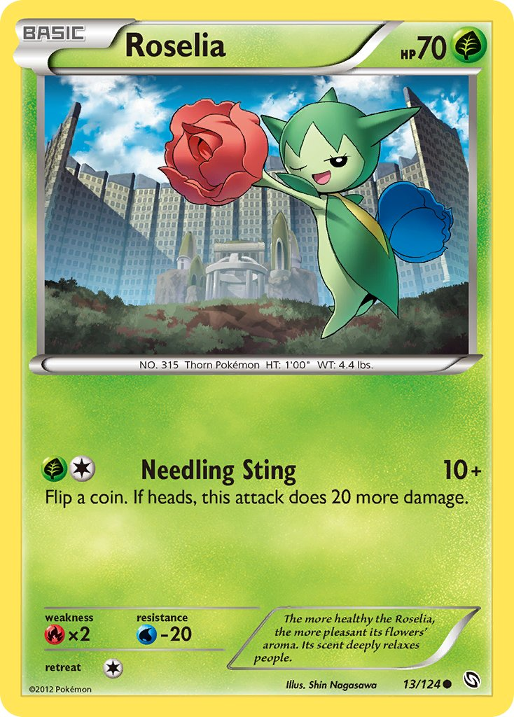 Roselia Pokémon card