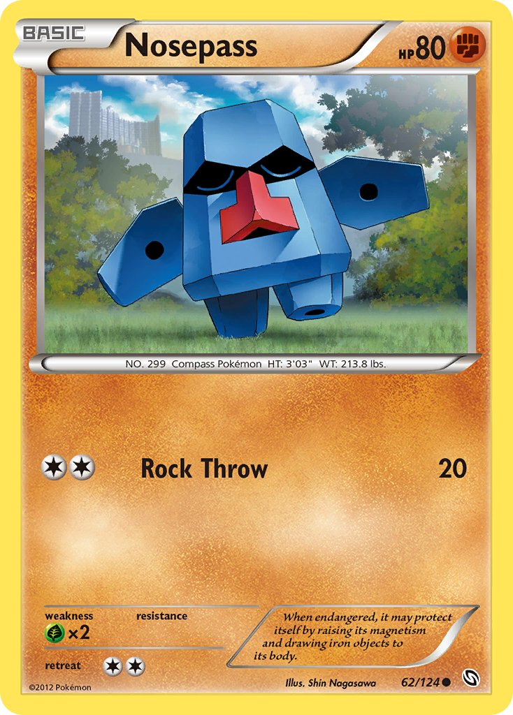 Nosepass Pokémon card