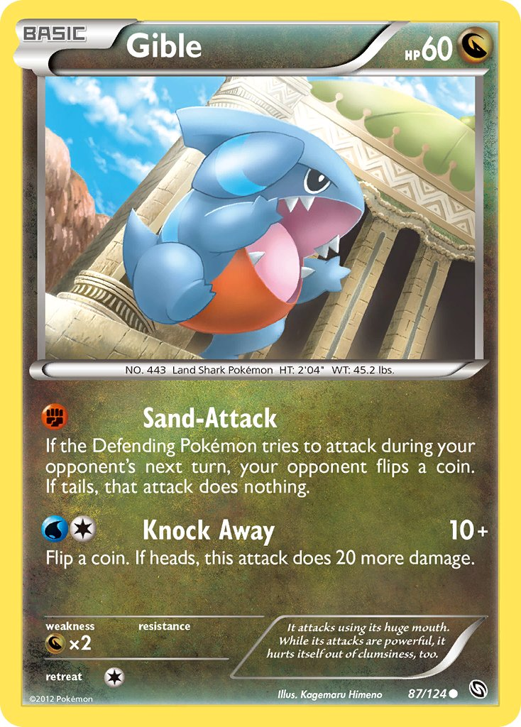 Gible Pokémon card