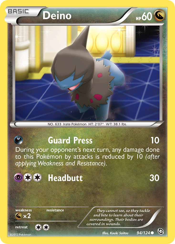 Deino Pokémon card