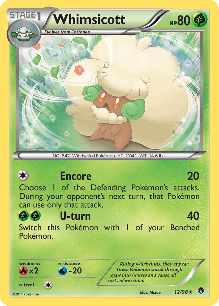 Whimsicott Pokémon card