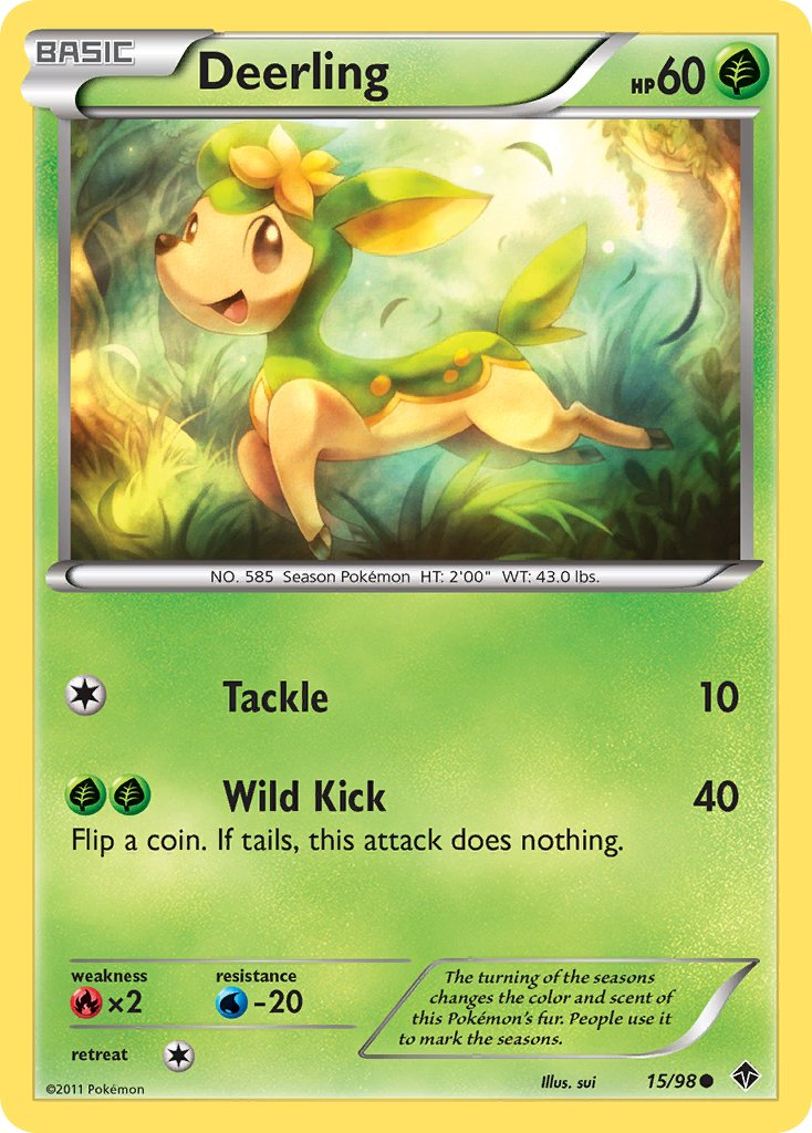Deerling Pokémon card