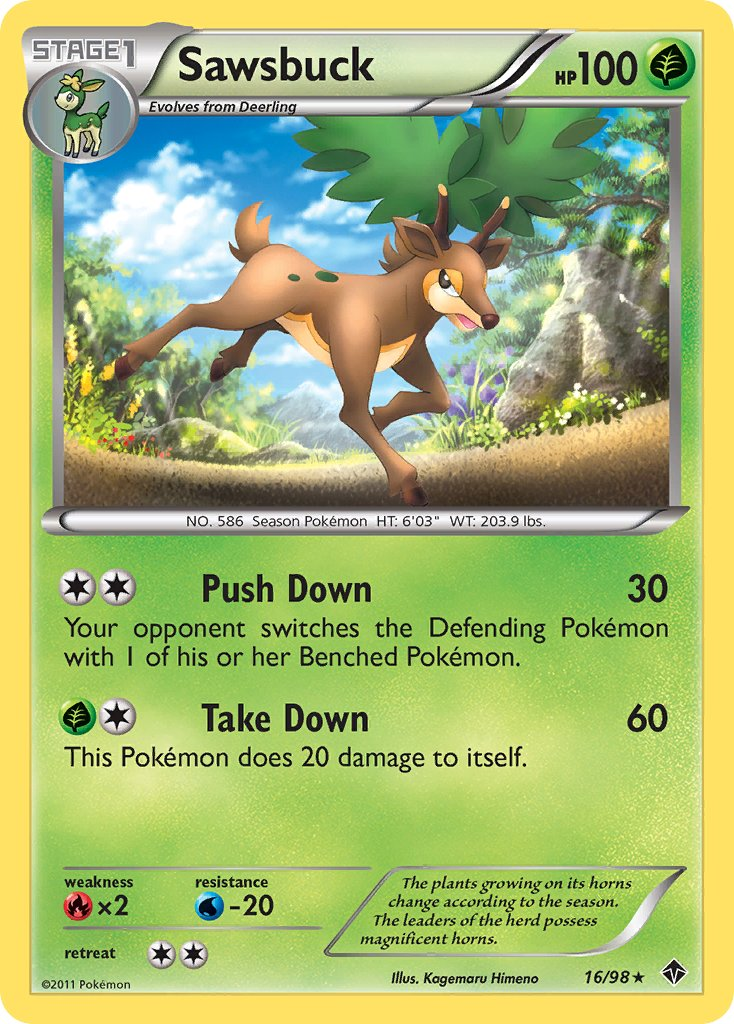 Sawsbuck Pokémon card