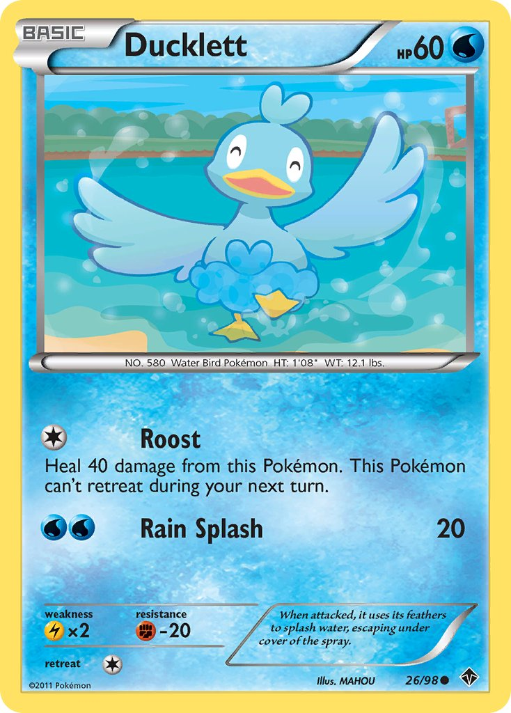 Ducklett Pokémon card